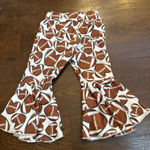 Boutique Football Bell Bottom Pants – 12–18 Months
